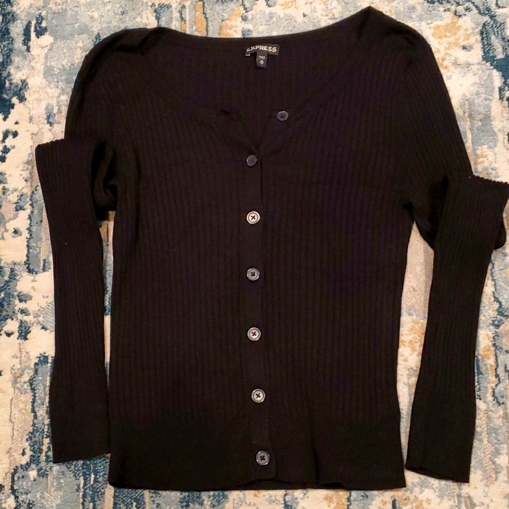 Express Ribbed Cardigan sz medium